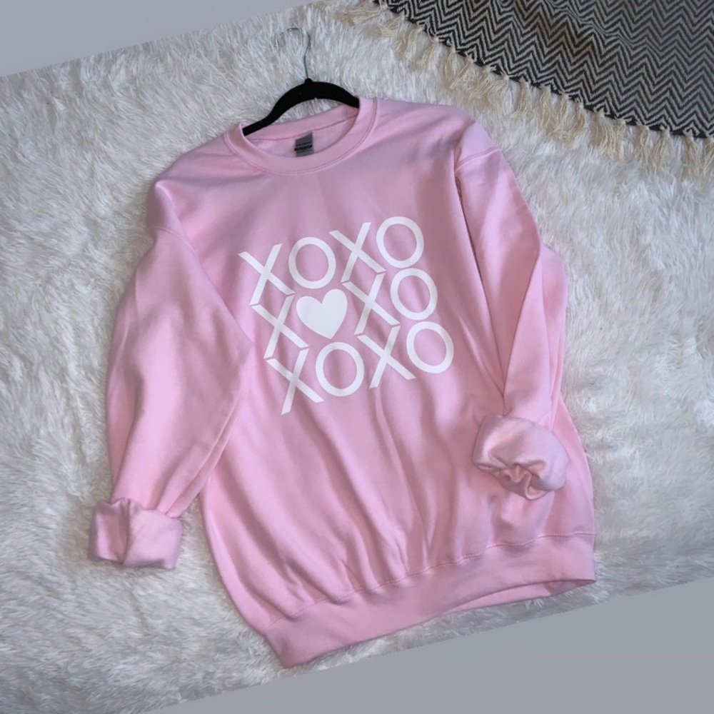 SOLD Light Pink XO Crewneck